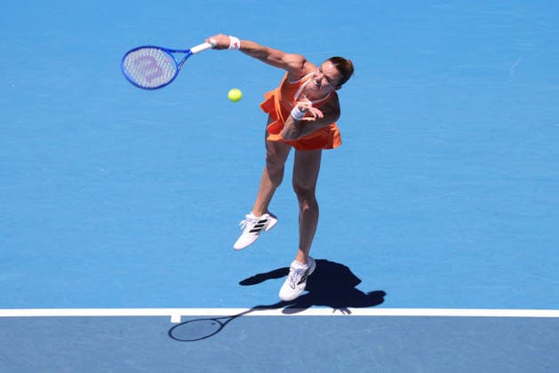 Maria Sakkari, GRE, during first round of 2026 Australian Open in Melbourne, 18 01 2026; -