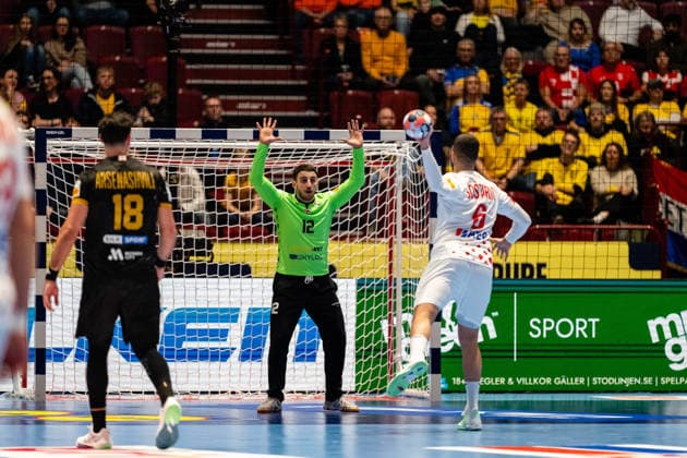 Croatia v Georgia, EHF EURO 2026, Malmo, Sweden Malmo, Sweden - 2026, January 17 : Zurab Tsintsadze (12) of Georgia seen during the EHF Euro 2026 match between Croatia v Georgia at Malmo Arena, Malmo on 17 01 2026 Sweden, Malmö, Malmö Arena  Copyright: xGonzalesxPhoto TobiasxJorgensenx