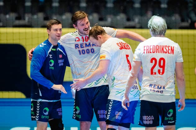 European Handball Championship, Czech Republic Norway Baerum 20260117 Alexander Blonz, Vetle Ronningen and Sander Sagosen after the European Handball Championship match between the Czech Republic and Norway in Unity arena Photo Stian Lysberg Solum NTB Baerum Norway v7VXupVfevU EDITORIAL USE ONLY Ref BNCv7VXupVfevU jpg  Copyright: xStianxLysbergxSolumx xNTBx Baerum Norge EDITORIAL USE ONLY. RESTRICTED USE FOR BETTING COMPANIES Ref:_BNCv7VXupVfevU.jpg