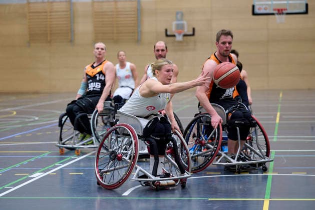 Nürnberg Falcons vs. Hannover United 2, Rollstuhl Basketball, 2. Rollstuhl Basketball Bundesliga, Division A, RBBL2 Div A 25 26, Nürnberg, Sporthalle Berthold-Brecht-Schule RBBL2, Nürnberg Falcons vs. Hannover United 2 Nürnberg Sporthalle Berthold-Brecht-Schule Bayern Deutschland