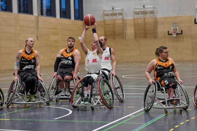 Nürnberg Falcons vs. Hannover United 2, Rollstuhl Basketball, 2. Rollstuhl Basketball Bundesliga, Division A, RBBL2 Div A 25 26, Nürnberg, Sporthalle Berthold-Brecht-Schule RBBL2, Nürnberg Falcons vs. Hannover United 2 Nürnberg Sporthalle Berthold-Brecht-Schule Bayern Deutschland