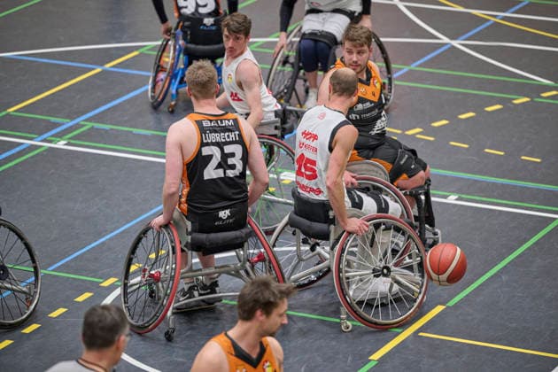 Nürnberg Falcons vs. Hannover United 2, Rollstuhl Basketball, 2. Rollstuhl Basketball Bundesliga, Division A, RBBL2 Div A 25 26, Nürnberg, Sporthalle Berthold-Brecht-Schule, 15 Andre Hopp (Nürnberg Falcons) RBBL2, Nürnberg Falcons vs. Hannover United 2 Nürnberg Sporthalle Berthold-Brecht-Schule Bayern Deutschland