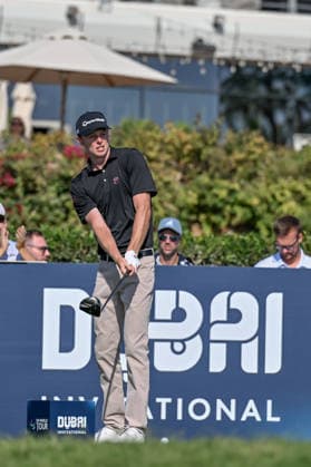 Dubai Invitational 2026 DUBAI, UNITED ARAB EMIRATES - JANUARY 18: Ryggs Johnston of US competes at the Dubai Invitational 2026 at Dubai Creek Resort on January 18, 2026 in Dubai, United Arab Emirates. Waleed Zein Anadolu Dubai United Arab Emirates. Editorial use only. Please get in touch for any other usage.  Copyright: x2026xAnadoluxWaleedxZeinx