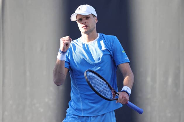 Yannick Hanfmann, GER, during first round of 2026 Australian Open in Melbourne, 18 01 2026; -
