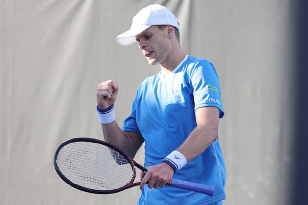 Yannick Hanfmann, GER, during first round of 2026 Australian Open in Melbourne, 18 01 2026; -