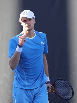 Yannick Hanfmann, GER, during first round of 2026 Australian Open in Melbourne, 18 01 2026; -