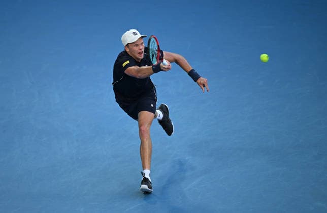 TENNIS AUSTRALIAN OPEN, Jenson Brooksby of USA in action during the Men™s 1st round match against Alexander Bublik of Kazakhstan on day 1 of the 2026 Australian Open tennis tournament at Melbourne Park in Melbourne, Sunday, January 18, 2026. ( NO ARCHIVING MELBOURNE VICTORIA AUSTRALIA  Copyright: xJAMESxROSSx 20260118132251374894