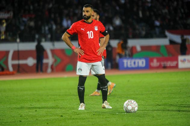 CASABLANCA, MOROCCO - JANUARY 17: Mohamed Salah, Egypt during the Africa Cup of Nations (AFCON) third place match between Egypt and Nigeria at Stade Complexe Mohamed v on January 17th in Casablanca, Morocco. Photo by Segun Ogunfeyitimi Copyright: xshengolpixsx