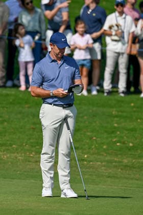 Dubai Invitational 2026 DUBAI, UNITED ARAB EMIRATES - JANUARY 18: Northern Irish professional golfer Rory McIlroy competes at the Dubai Invitational 2026 at Dubai Creek Resort on January 18, 2026 in Dubai, United Arab Emirates. Waleed Zein Anadolu Dubai United Arab Emirates. Editorial use only. Please get in touch for any other usage.  Copyright: x2026xAnadoluxWaleedxZeinx