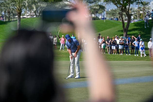 Dubai Invitational 2026 DUBAI, UNITED ARAB EMIRATES - JANUARY 18: Northern Irish professional golfer Rory McIlroy competes at the Dubai Invitational 2026 at Dubai Creek Resort on January 18, 2026 in Dubai, United Arab Emirates. Waleed Zein Anadolu Dubai United Arab Emirates. Editorial use only. Please get in touch for any other usage.  Copyright: x2026xAnadoluxWaleedxZeinx