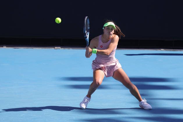 Zeynep Sonmez, TUR, during first round of 2026 Australian Open in Melbourne, 18 01 2026; -