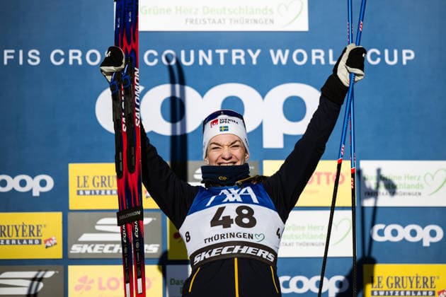 260118 Winner Moa Ilar of Sweden celebrates on the podium for the women s 10 km classic technique interval start during the FIS Cross-Country World Cup on January 18, 2026 in Oberhof. Photo: Johanna Säll BILDBYRAN kod JL JL0590 skidor cross-country skiing langrenn världscupen fis cross country world cup sweden fis cross-country world cup dam bbeng intervallstart sverige jubel *** 260118 Winner Moa Ilar of Sweden celebrates on the podium for the women s 10 km classic technique interval start during the FIS Cross Country World Cup on January 18, 2026 in Oberhof Photo Johanna Säll BILDBYRAN kod JL JL0590 skidor cross country skiing langrenn världscupen fis cross country world cup sweden fis cross country world cup dam bbeng intervallstart sverige jubel  Copyright: JOHANNAxSÄLL BB260118ZI030