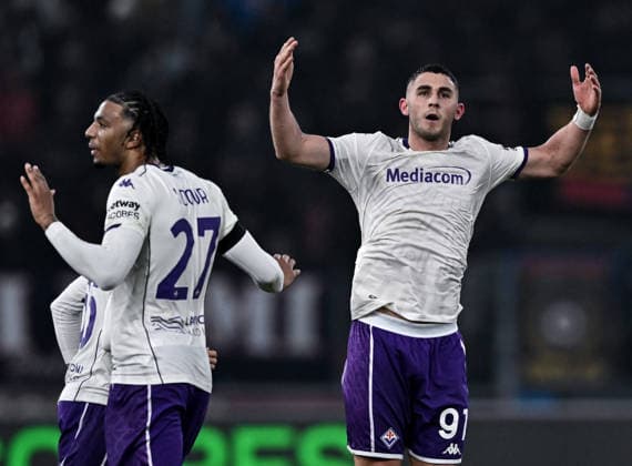 Mp Bologna 18 01 2026 - campionato di calcio Serie A Bologna-Fiorentina foto Matteo Papini Image nella foto: esultanza gol Roberto Piccoli 
