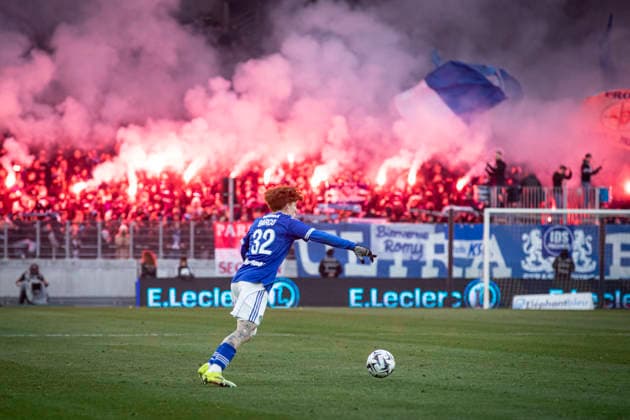 FOOTBALL: Ligue 1 Racing Strasbourg (RCS) vs Metz FC. 18 01 2026 Stade de la Meinau - Strasbourg Valentin Barco 32 (RCS)  Copyright: xElyxandroxCEGARRAx
