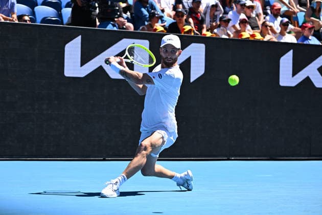 2026 Australian Open - Melbourne Corentin Moutet (FRA) during his first round match at the 2026 Australian Open at Melbourne Park in Melbourne, AUSTRALIA, on January 18, 2026. Photo by Corinne Dubreuil ABACAPRESS.COM Melbourne Australia  Copyright: xDubreuilxCorinne ABACAx