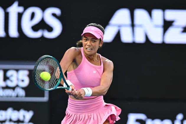 2026 Australian Open - Melbourne Tiantsoa Rakotomangra Rajaonah (FRA) during her first round match at the 2026 Australian Open at Melbourne Park in Melbourne, AUSTRALIA, on January 18, 2026. Photo by Corinne Dubreuil ABACAPRESS.COM Melbourne Australia  Copyright: xDubreuilxCorinne ABACAx