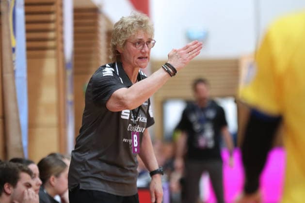 Handball, 2. Alsco HBF: HC Leipzig - TuS Lintfort; 18.01.2026 Trainer Bettina Grenz-Klein (TuS Lintfort). 2. Alsco Handball Bundesliga Frauen, HBF, Saison 2025 2026, 14. Spieltag: HC Leipzig vs. TuS Lintfort am 18.01.2026 in der Sporthalle Brüderstraße Leipzig. Copyright: xBEAUTIFULxSPORTS JanxKaeferx