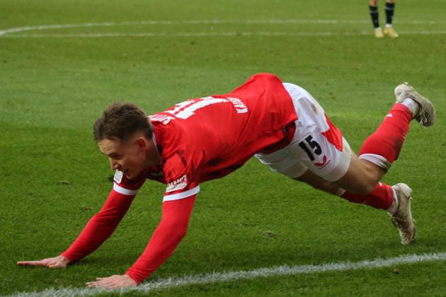 2. Bundesliga: 1. FC Kaiserslautern - Hannover 96 am 18.01.2026 im Fritz-Walter-Stadion in Kaiserslautern Torjubel nach dem Tor zum celebrating the goal celebrate 3:1 durch Naatan Mikael Skyttä (1. FC Kaiserslautern)