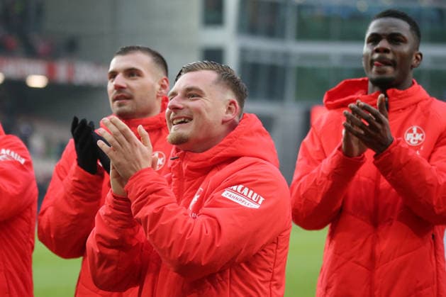 2. Bundesliga: 1. FC Kaiserslautern - Hannover 96 am 18.01.2026 im Fritz-Walter-Stadion in Kaiserslautern Jubel, Freude über den Sieg Marlon Ritter (1. FC Kaiserslautern)