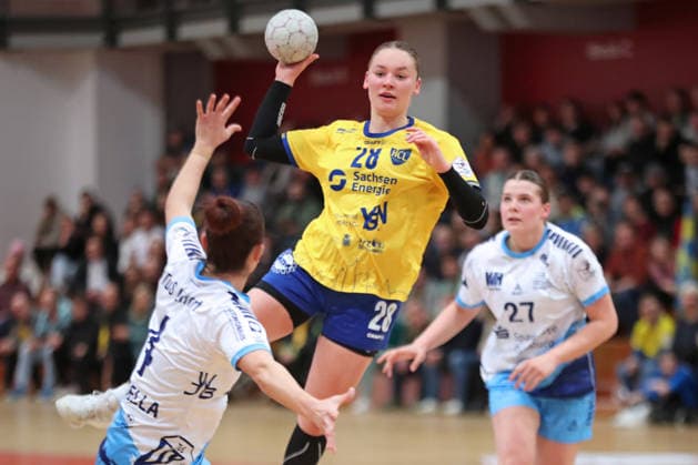 Handball, 2. Alsco HBF: HC Leipzig - TuS Lintfort; 18.01.2026 Lara Tauchmann (28, HC Leipzig). 2. Alsco Handball Bundesliga Frauen, HBF, Saison 2025 2026, 14. Spieltag: HC Leipzig vs. TuS Lintfort am 18.01.2026 in der Sporthalle Brüderstraße Leipzig. Copyright: xBEAUTIFULxSPORTS JanxKaeferx