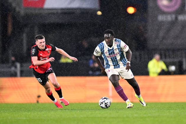 Stade Rennais FC v Le Havre Athletic Club - Ligue 1 McDonald s 2025 2026 26 Quentin MERLIN (srfc) - 14 Rassoul NDIAYE (hac) during the Ligue 1 McDonald s match between Rennes and Le Havre at Roazhon Park on January 18, 2026 in Rennes, France. Rennes France  Copyright: xFEPx 776348255