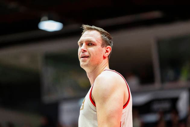 18.01.2026, xomx, Basketball easyCredit BBL Bundesliga, NINERS Chemnitz - FC Bayern München v.l. Johannes Voigtmann Portrait, Portraet, Chemnitz