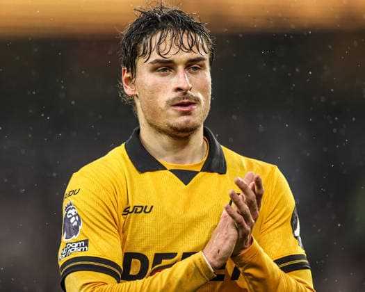 Premier League Wolverhampton Wanderers v Newcastle United Hugo Bueno of Wolverhampton Wanderers during the Premier League match Wolverhampton Wanderers vs Newcastle United at Molineux, Wolverhampton, United Kingdom, 18th January 2026 (Photo by Alfie Cosgrove News Images) Wolverhampton Molineux West Midlands United Kingdom Copyright: xAlfiexCosgrove NewsxImagesx