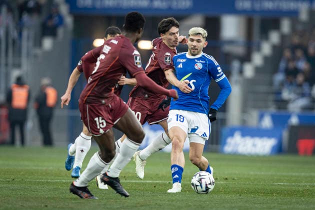 FOOTBALL: Ligue 1 Racing Strasbourg (RCS) vs Metz FC. 18 01 2026 Stade de la Meinau - Strasbourg Julio Encisco 19 (RCS)  Copyright: xelyxandroxcegarrax