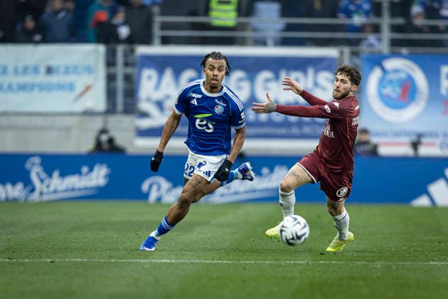 FOOTBALL: Ligue 1 Racing Strasbourg (RCS) vs Metz FC. 18 01 2026 Stade de la Meinau - Strasbourg GuÃ la DouÃ 22 (RCS)  Copyright: xelyxandroxcegarrax