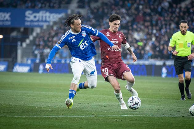 FOOTBALL: Ligue 1 Racing Strasbourg (RCS) vs Metz FC. 18 01 2026 Stade de la Meinau - Strasbourg Diego Moreira 7 (RCS)  Copyright: xElyxandroxCEGARRAx