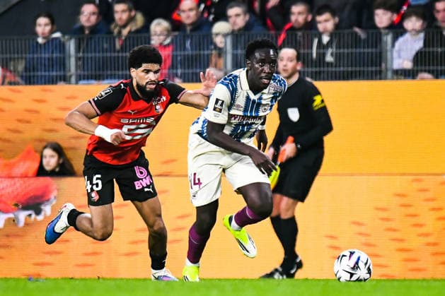 FOOTBALL : Stade Rennais vs Havre AC - Ligue 1 - JournÃ e 18 - 18 01 2026 Rassoul Ndiaye (AC Le Havre) Mahdi Camara (Stade Rennais) RennesFrance  Copyright: xBaptistexAutissierx