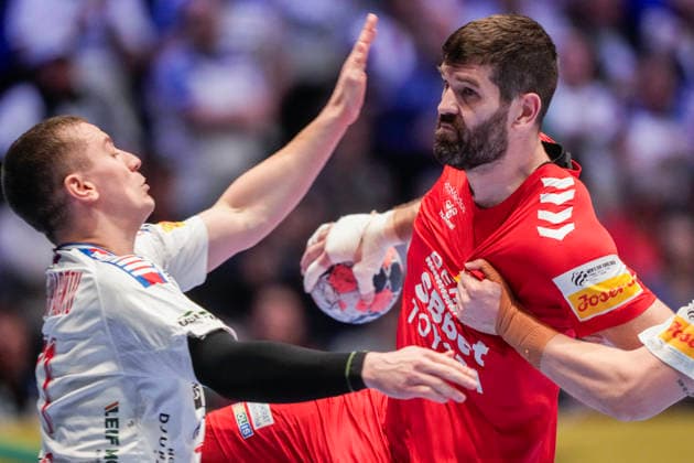 European Handball Championship, Montenegro Faroe Islands Baerum 20260118 Montenegros Vuko Borozan during the EC handball match between the Faroe Islands and Montenegro in the Unity arena Photo Cornelius Poppe NTB Baerum Norway EDITORIAL USE ONLY RESTRICTED USE FOR BETTING COMPANIES  Copyright: xCorneliusxPoppex xNTBx