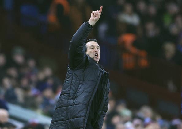 Birmingham, England, 18th January 2026. Unai Emery head coach of Aston Villa during the Aston Villa vs Everton Premier League match at Villa Park, Birmingham. Picture credit should read: Jessica Hornby Sportimage EDITORIAL USE ONLY. No use with unauthorised audio, video, data, fixture lists, club league logos or live services. Online in-match use limited to 120 images, no video emulation. No use in betting, games or single club league player publications. SPI_055_JH_Villa_Everton SPI-4460-0055