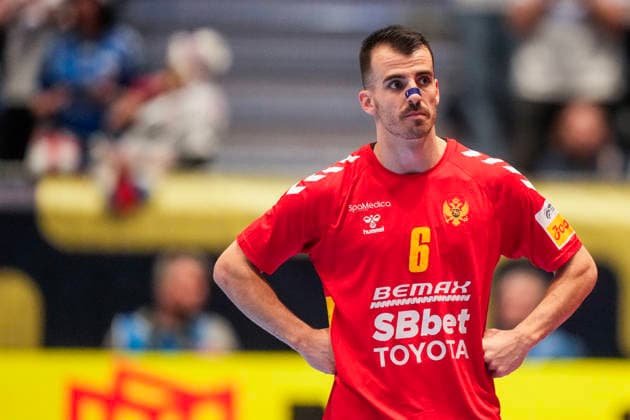 European Handball Championship, Montenegro Faroe Islands Baerum 20260118 Montenegros Milos VujoviÄ‡ during the European Championship handball match between the Faroe Islands and Montenegro in Unity arena Photo Cornelius Poppe NTB Baerum Norway EDITORIAL USE ONLY RESTRICTED USE FOR BETTING COMPANIES  Copyright: xCorneliusxPoppex xNTBx
