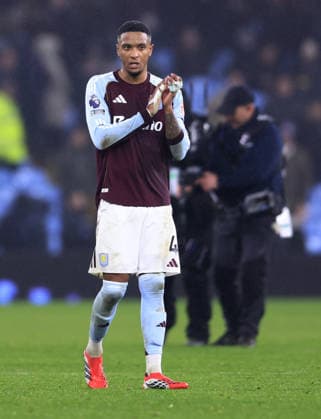 Birmingham, England, 18th January 2026. Frustrated Ezri Konsa of Aston Villa claps the fans during the Aston Villa vs Everton Premier League match at Villa Park, Birmingham. Picture credit should read: Jessica Hornby Sportimage EDITORIAL USE ONLY. No use with unauthorised audio, video, data, fixture lists, club league logos or live services. Online in-match use limited to 120 images, no video emulation. No use in betting, games or single club league player publications. SPI_070_JH_Villa_Everton SPI-4460-0068