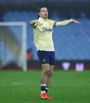 Jack Grealish of Everton thanks the Aston Villa fans at the end of the match Aston Villa v Everton, Premier League, Football, Villa Park, Birmingham, UK - 18 Jan 2026Birmingham Villa Park United Kingdom EDITORIAL USE ONLY No use with unauthorised audio, video, data, fixture lists, club league logos or live services. Online in-match use limited to 120 images, no video emulation. No use in betting, games or single club league player publications.  Copyright: xMattxWest Shutterstockx 16348235av