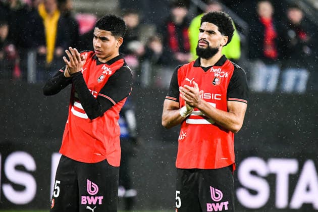 FOOTBALL : Stade Rennais vs Havre AC - Ligue 1 - JournÃ e 18 - 18 01 2026 Mahdi Camara (Stade Rennais) Alexander-Elias Legendre (Stade Rennais) RennesFrance  Copyright: xBaptistexAutissierx