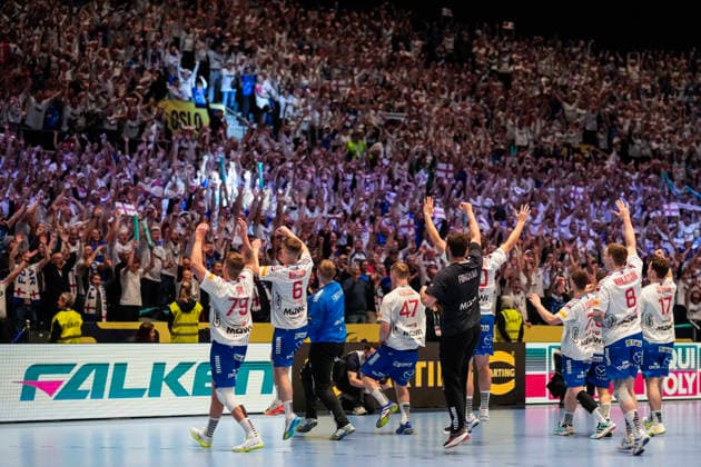 European Handball Championship, Montenegro - Faroe Islands Baerum 20260118. Faroe Islands players after the European Championship, EM, Europameisterschaft handball match between the Faroe Islands and Montenegro in Unity Arena. Photo: Cornelius Poppe NTB Baerum Norway EDITORIAL USE ONLY. RESTRICTED USE FOR BETTING COMPANIES Ref:_SPOxh6YhoaNElo.jpg *** European Handball Championship, Montenegro Faroe Islands Baerum 20260118 Faroe Islands players after the European Championship handball match between the Faroe Islands and Montenegro in Unity Arena Photo Cornelius Poppe NTB Baerum Norway EDITORIAL USE ONLY RESTRICTED USE FOR BETTING COMPANIES  Copyright: xCorneliusxPoppex xNTBx
