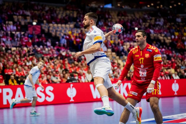 DENMARK EM Men s Handball: North Macedonia - Portugal Portugal s Martim Costa during the men s handball match between North Macedonia and Portugal in EHF Euro 2026 group B at Jyske Bank Boxen in Herning on Sunday, January 18, 2026... (Photo: Sebastian Elias Uth Ritzau Scanpix) , Denmark Copyright: Ritzau Scanpix SebastianxEliasxUthx spdk20260118-200722-L