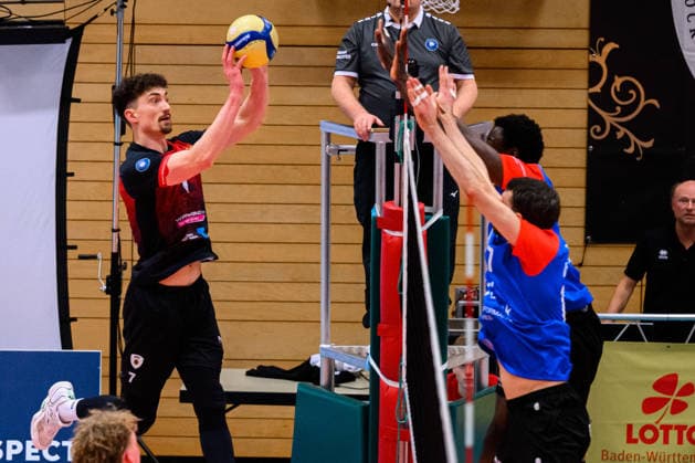 Ludwigsburg: 1. BLM - 25 26 - MTV Ludwigsburg - SSC Karlsruhe Tim Koepfli Köpfli (Ludwigsburg) Ludwigsburg Innenstadtsporthalle Baden-Württemberg Deutschland