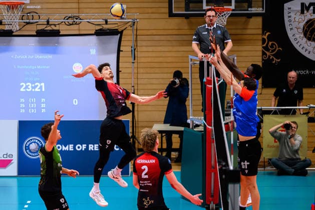 Ludwigsburg: 1. BLM - 25 26 - MTV Ludwigsburg - SSC Karlsruhe Tim Koepfli Köpfli (Ludwigsburg) Ludwigsburg Innenstadtsporthalle Baden-Württemberg Deutschland