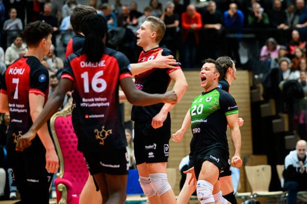 Ludwigsburg: 1. BLM - 25 26 - MTV Ludwigsburg - SSC Karlsruhe Jeffrey Klok (Ludwigsburg) Ludwigsburg Innenstadtsporthalle Baden-Württemberg Deutschland