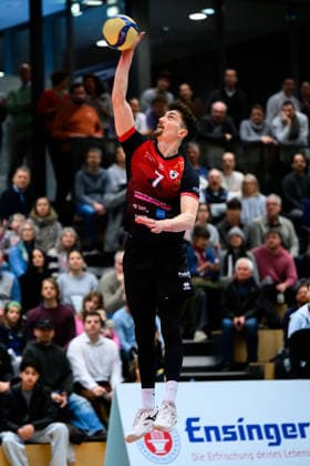 Ludwigsburg: 1. BLM - 25 26 - MTV Ludwigsburg - SSC Karlsruhe Tim Koepfli Köpfli (Ludwigsburg) Ludwigsburg Innenstadtsporthalle Baden-Württemberg Deutschland