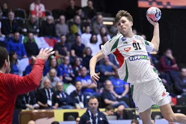 KRISTIANSTAD, SWEDEN 20260118 Hungary s Bence Imre in action during the 2026 EHF European Men s Handball Championship (the EHF Euro 2026) match between Italy and Hungary at Kristianstad Arena, in Kristianstad, Sweden, on January 18, 2026. KRISTIANSTAD SWEDEN x50090x