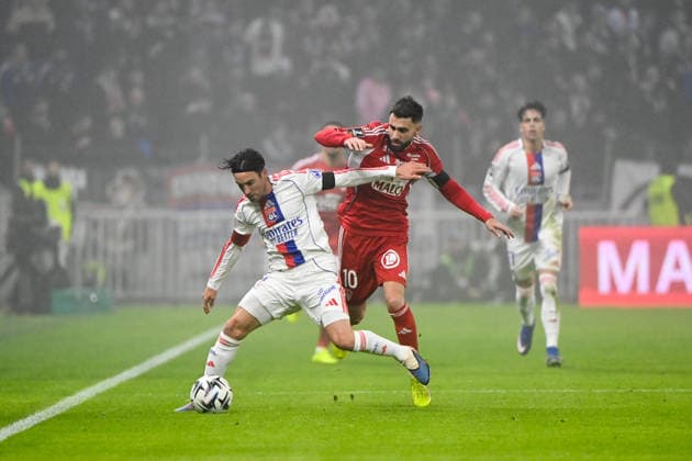 Olympique Lyonnais v Stade Brestois 29 - Ligue 1 McDonald s 2025 2026 10 Romain DEL CASTILLO (sb29) - 03 Nicolas TAGLIAFICO (ol) during the Ligue 1 McDonald s match between Lyon and Brest at Groupama Stadium on January 18, 2026 in Lyon, France. Lyon France  Copyright: xFEPx 776348250