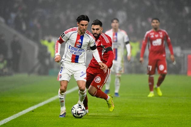 Olympique Lyonnais v Stade Brestois 29 - Ligue 1 McDonald s 2025 2026 10 Romain DEL CASTILLO (sb29) - 03 Nicolas TAGLIAFICO (ol) during the Ligue 1 McDonald s match between Lyon and Brest at Groupama Stadium on January 18, 2026 in Lyon, France. Lyon France  Copyright: xFEPx 776348250