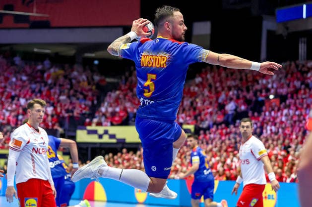18.01.2026, Handball, Men s EHF EURO 2026, Dänemark - Rumänien, Jyske Bank Boxen in Herning, Dänemark, Preliminary Round: Ionut Nistor Ionita (Romania 05) Dänemark