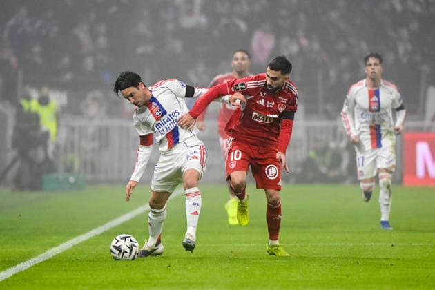 Olympique Lyonnais v Stade Brestois 29 - Ligue 1 McDonald s 2025 2026 10 Romain DEL CASTILLO (sb29) - 03 Nicolas TAGLIAFICO (ol) during the Ligue 1 McDonald s match between Lyon and Brest at Groupama Stadium on January 18, 2026 in Lyon, France. Lyon France  Copyright: xFEPx 776348250