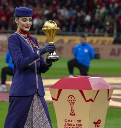 Morocco v Senegal - Africa Cup of Nations RABAT, MOROCCO - JANUARY 18: The championship trophy is displayed on the pitch ahead of the 35th Africa Cup of Nations (AFCON 2025) final match between Morocco and Senegal at the Prince Moulay Abdellah Stadium in the capital Rabat, Morocco on January 18, 2026. Abu Adem Muhammed Anadolu Rabat Morocco. Editorial use only. Please get in touch for any other usage.  Copyright: x2026xAnadoluxAbuxAdemxMuhammedx