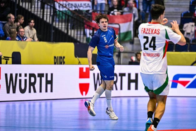 Giacomo Jack Savini of Italy during Men s EHF Euro 2026 - Italy vs Hungary, Handball match in Kristianstad, Sweden, January 18 2026  Copyright: xLuigixCanu IPAxSportx xipa-agency.netx xx IPA_70267566 IPA_Agency_IPA70267566